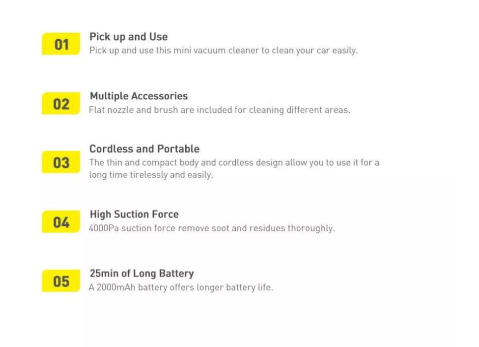 Пилосмок Авто Пилесос ‼️ А1 Dark Space Car Vacuum Cleaner Baseus