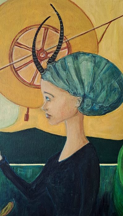 "W-naturzenie", obraz akrylowy na płótnie, surrealizm