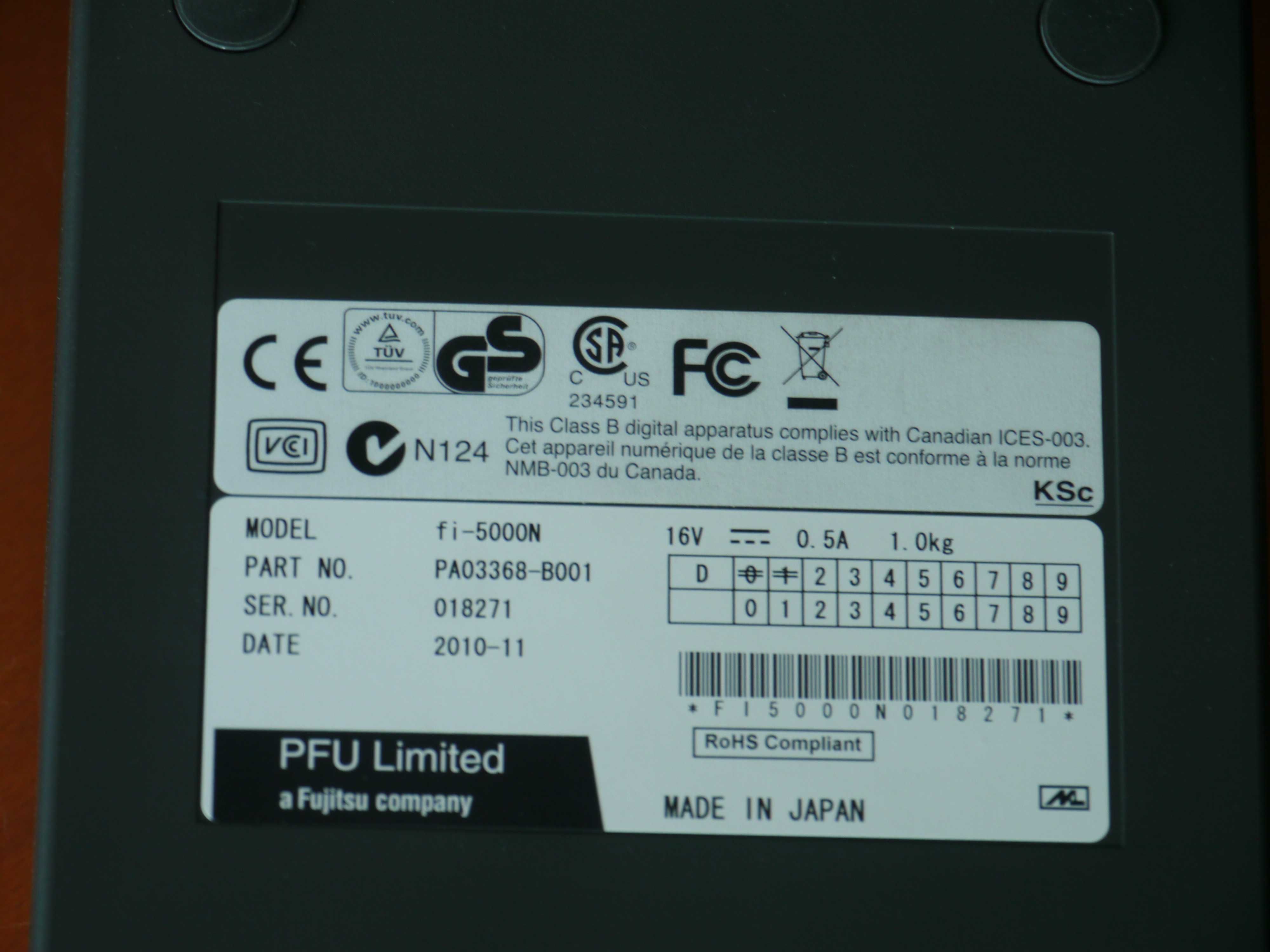 Adapter sieciowy fi-5000N do skanerów Fujitsu