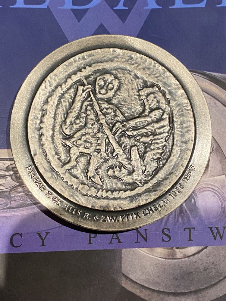 Medal Bolesław Krzywousty seria chełmska nr. 7 1986. Mennica