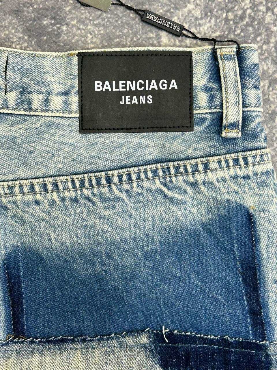 Джинси Balenciaga Cargo faded baggy opium archive синие джинсы сині