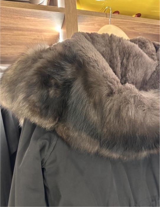 Парка зимова з натуральним хутром розмір XS -S - M