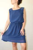 Vestido azul fluido