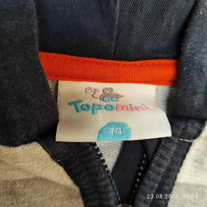 Bluza z kapturem Topomini rozm 74