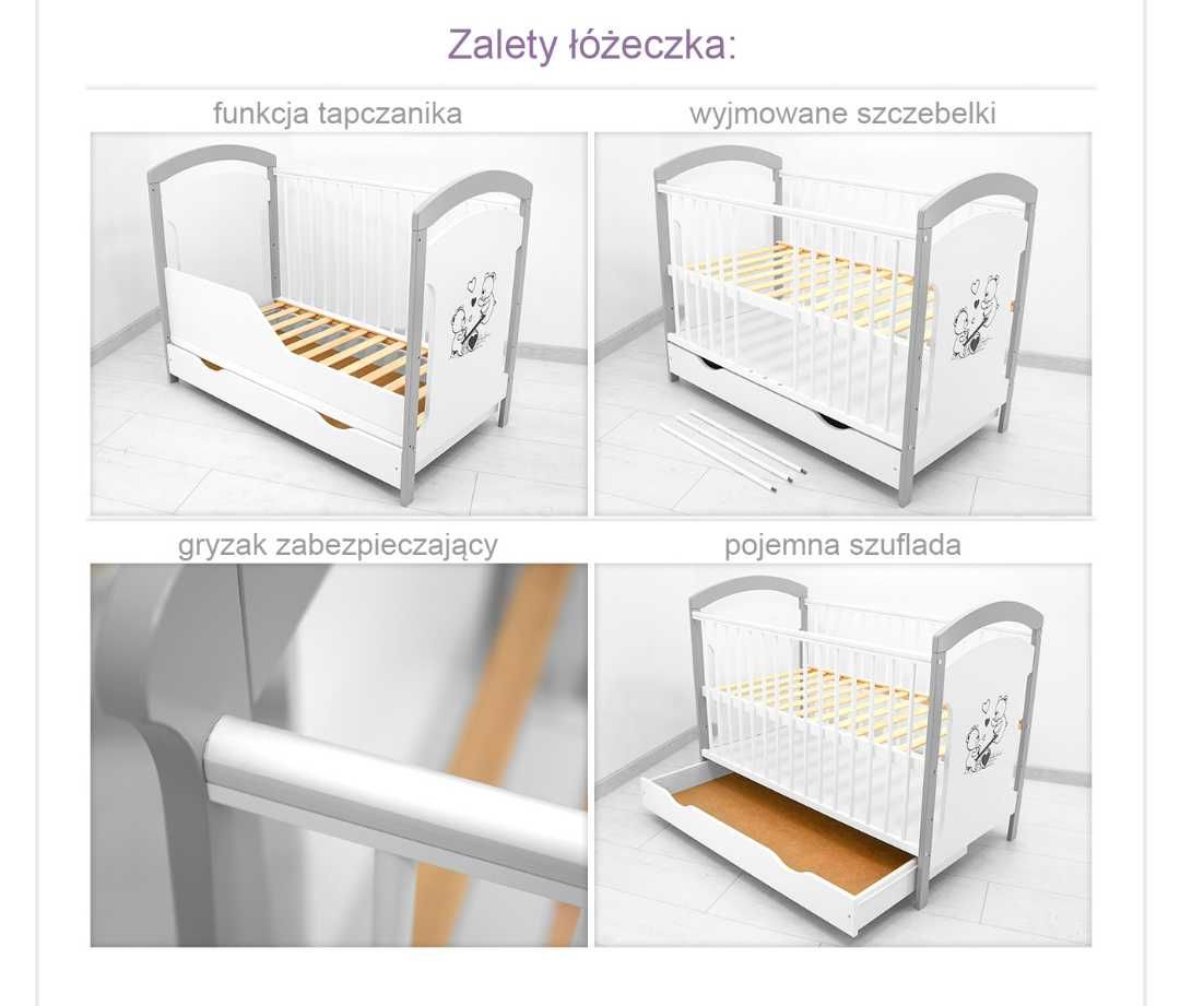 Nowe łóżeczko/ tapczan (tapczanik) z ozdobnym frontem