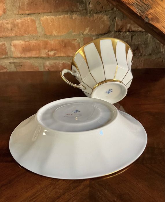 Filiżanka ze spodkiem do kawy herbaty Furstenberg Grecque Athena