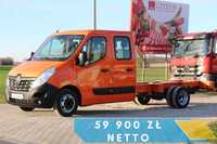 Renault Master 2.3 DCI 165KM Bliźniaki DOKA długa rama pod zabudowę 6 osób **Bezwypadkowy**Pomoc drogowa**laweta**autolaweta**najazd**