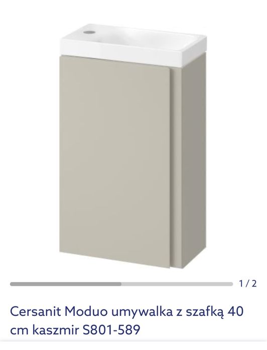Cersanit Moduo umywalka z szafką 40 cm kaszmir NOWA