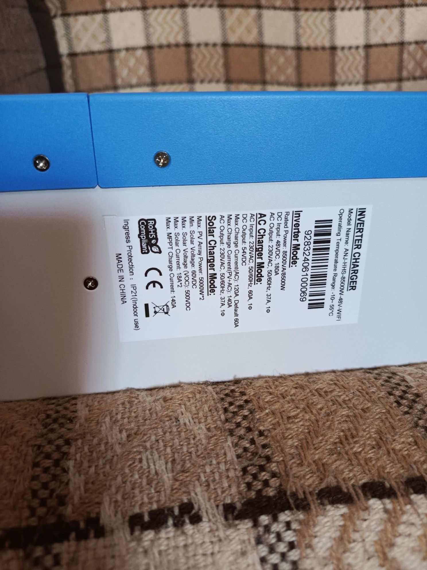Inwerter hybrydowy 11kw- 8,5KW 48v On-Off Grid Firmy ANENJi.Dwa Mppt