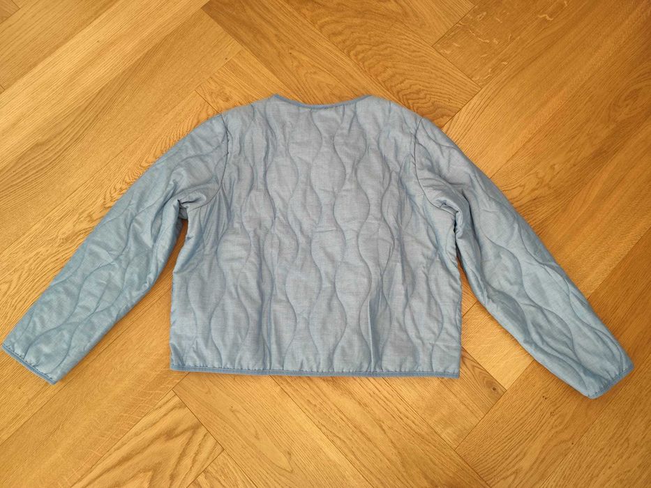 Nowa kurtka damska pikowana 44/46 L/XL/XXL niebieska pudełkowa
