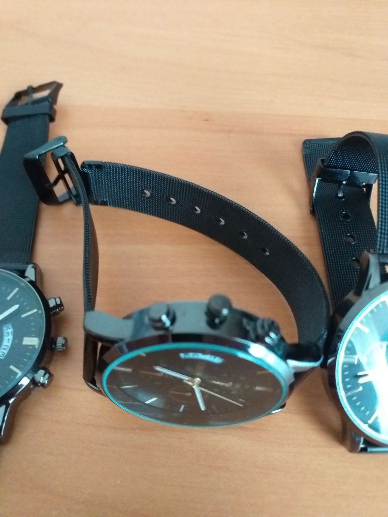 Relógio Soki com pulseira em aço inoxidável calendário de negócios