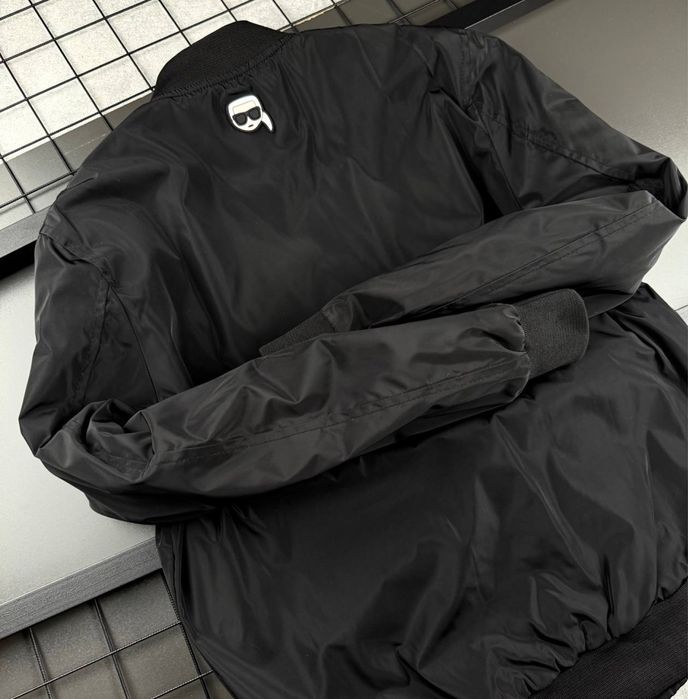 Куртка бомбер Karl Lagerfeld чорна чоловіча куртка карл лагерфельд