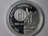 Moneta 750-Lecie Lokacji Poznania - Lustrzanka 10zł