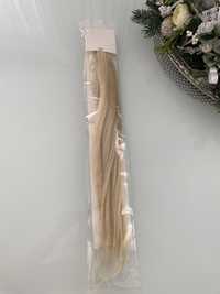 Kucyk kitka dopinka włosy naturalne 60cm 613 kolor bardzo jasny blond