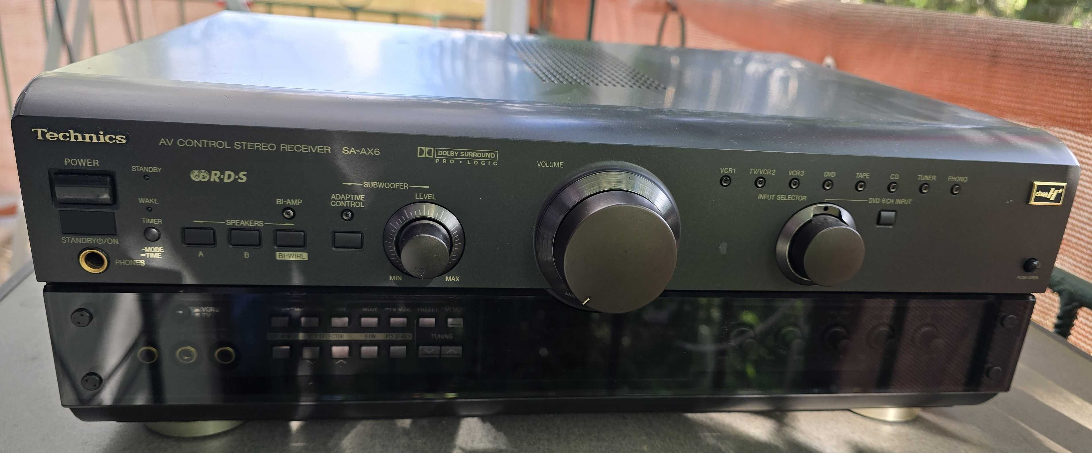 Amplituner Technics SA-AX6 z wejściem na korektor (tape monitor)