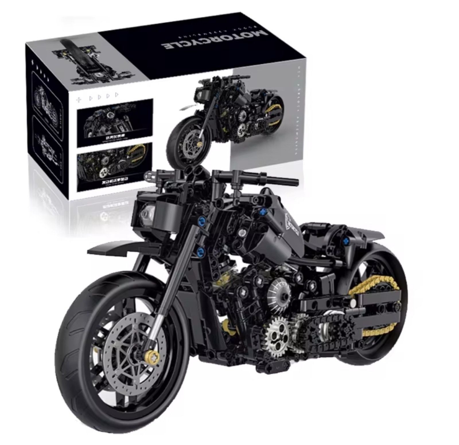 Подарочный конструктор мотоцикл байк lego Харлей Harley Davidson 623шт