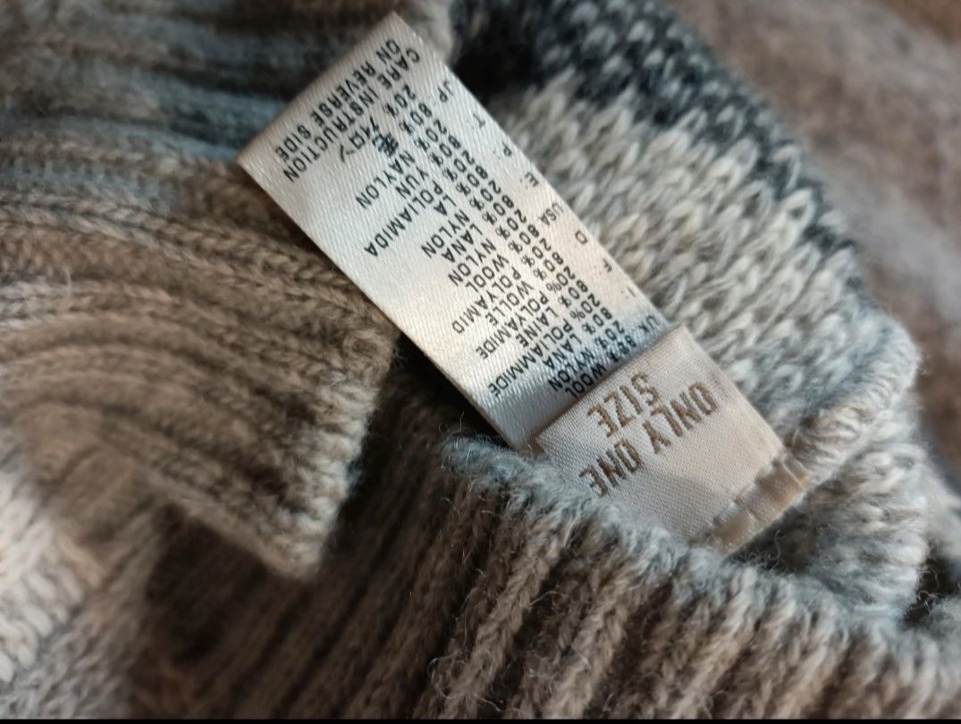 Ciepła czapka beanie 80% wełna Diesel