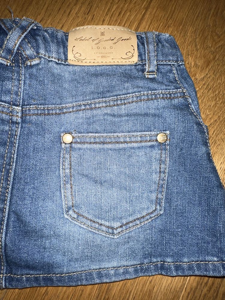 Spódnica jeans dziecięca, H&M, rozm.86, 12-18 cm