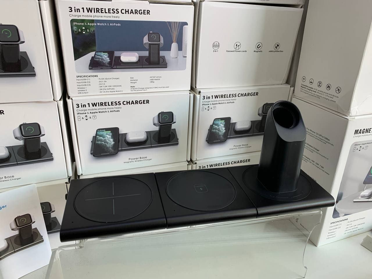 Модульна бездротова зарядка 3-в-1 (iPhone/Watch/AirPods)