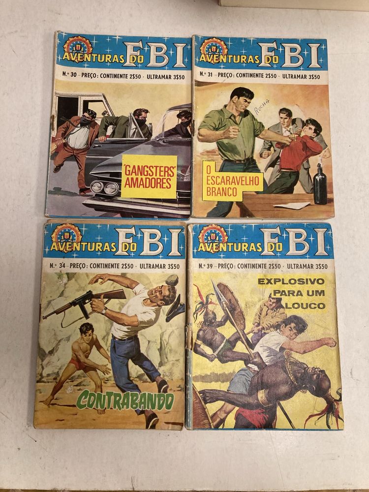 Conjunto de 14 Livros BD Aventuras do FBI