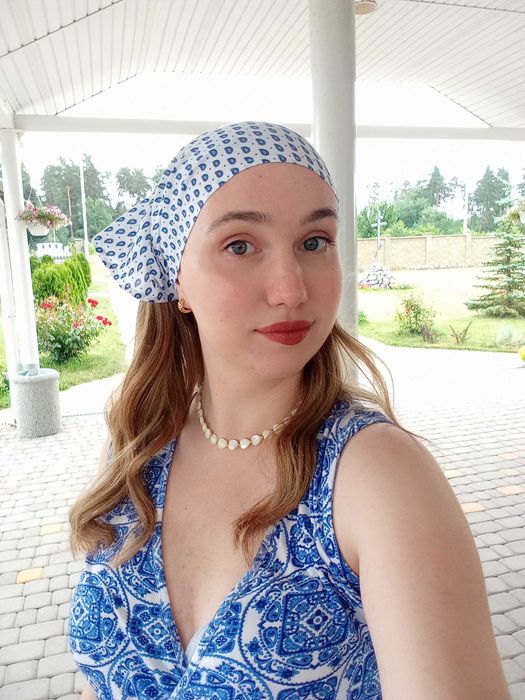 Дівоча літня косинка-обідок на голову