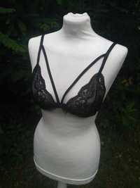 Koronkowy czarny bralet 85 B stanik biustonosz Agnes Lingerie