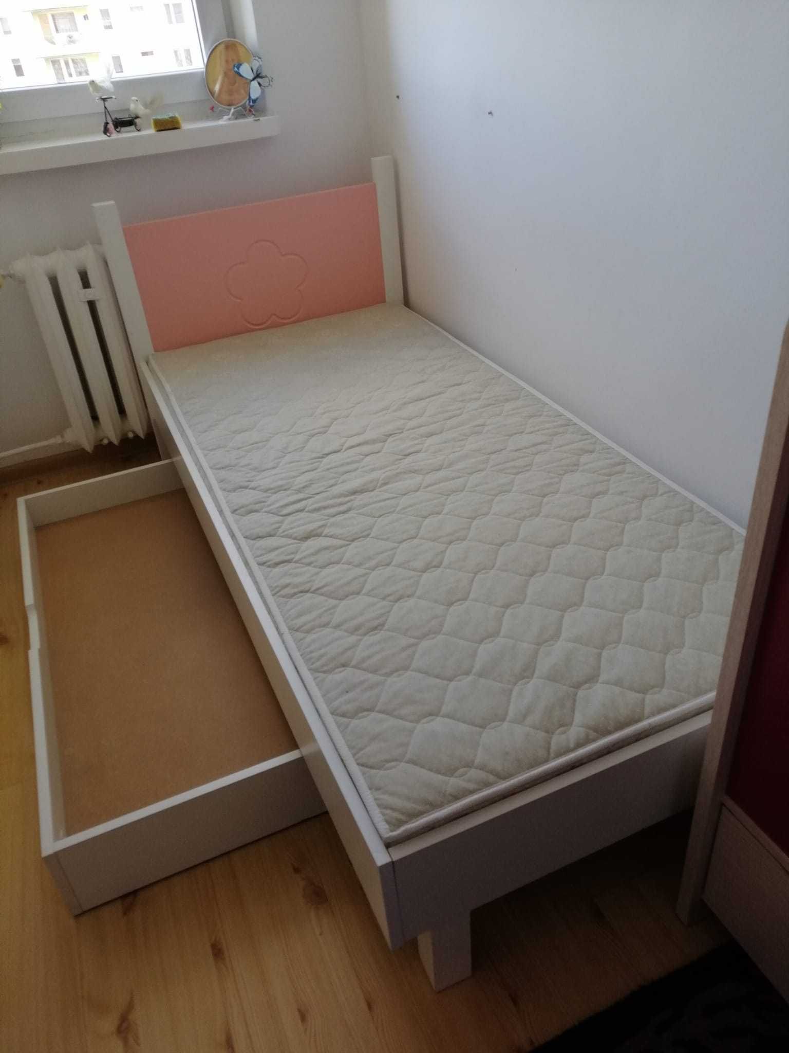 Łóżko jednoosobowe dziecięce tapczan + materac 80x180 + szuflada
