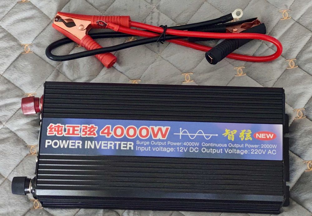 Інвертор 4000 Вт перетворювач 12В-220В чиста синусоїда Power Inverter