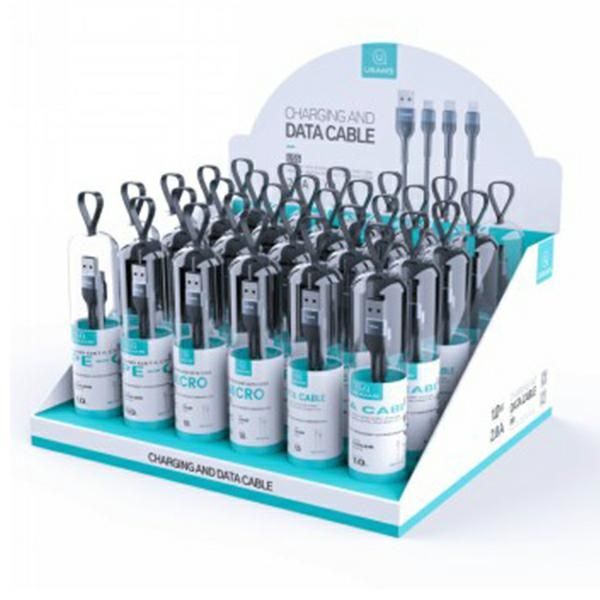 USAMS Set U55 microUSB/USB-C/lightning30szt zielony/green kabel