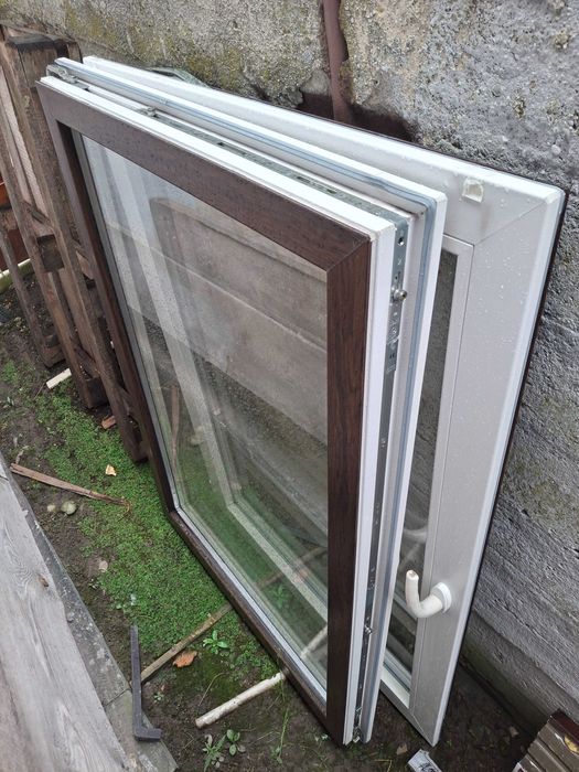 Okno dwuskrzydłowe bez ościeżnicy