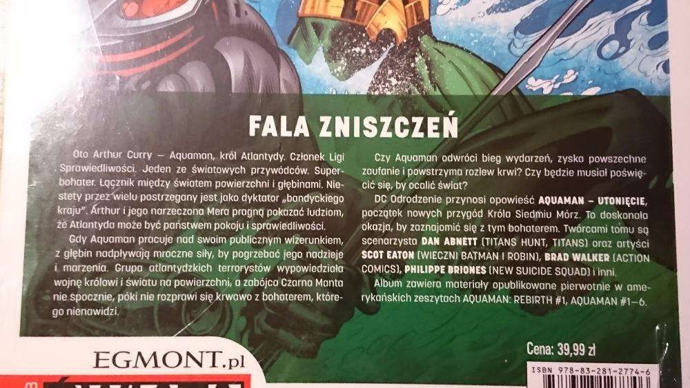 Komiks pt Odrodzenie Aquaman Utonięcie