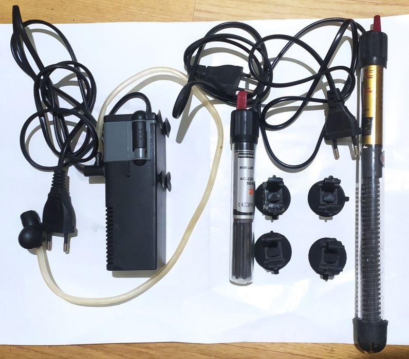 Аквариумистика.  Фильтр, нагреватели -градусник