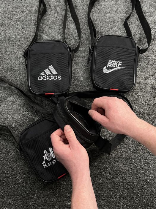 Сумка мессенджер через плечо маленькая Nike/Ellesse/Adidas/Kappa/Опт