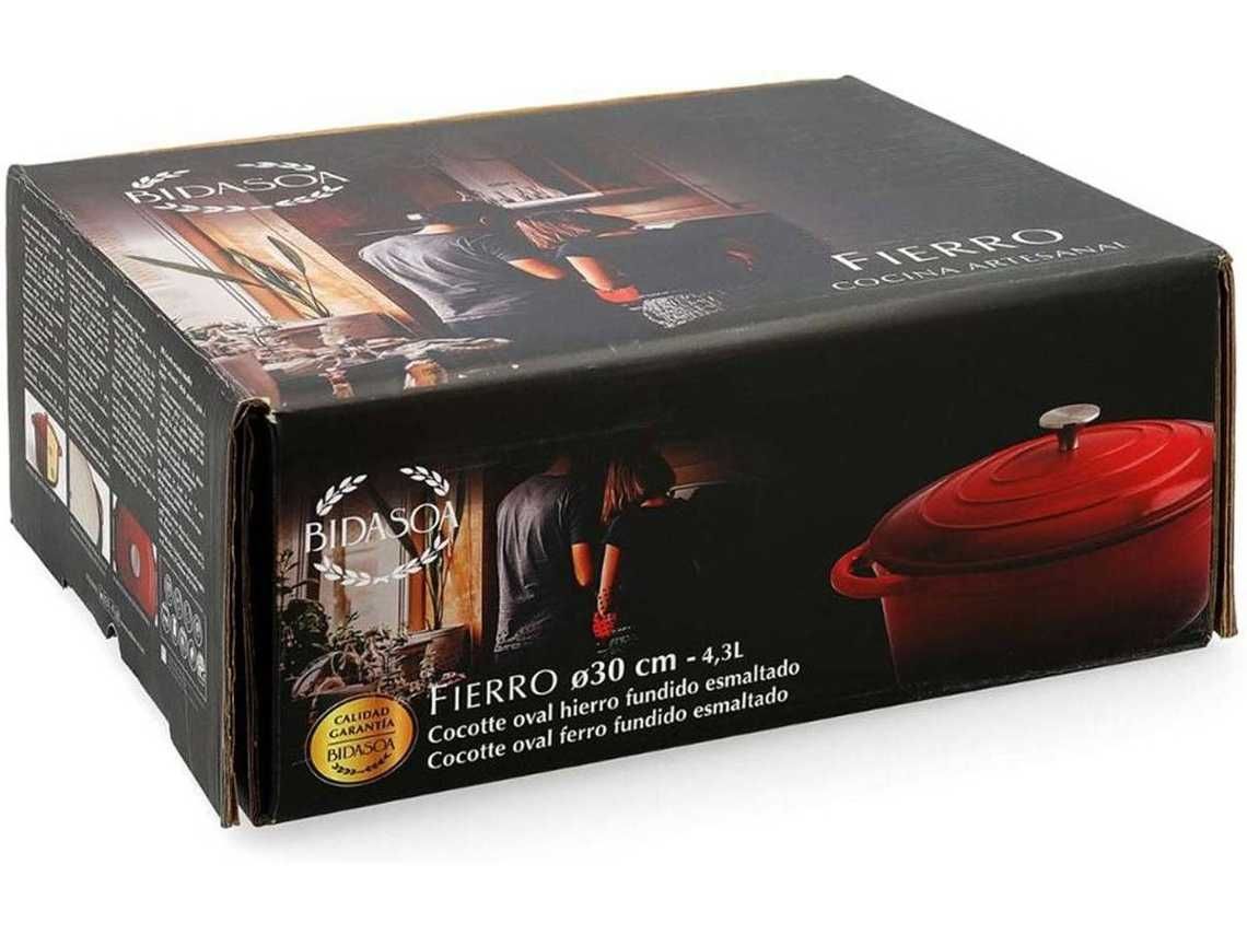 Panela BIDASOA (Vermelho - Ferro Fundido - 30x23x14 cm)