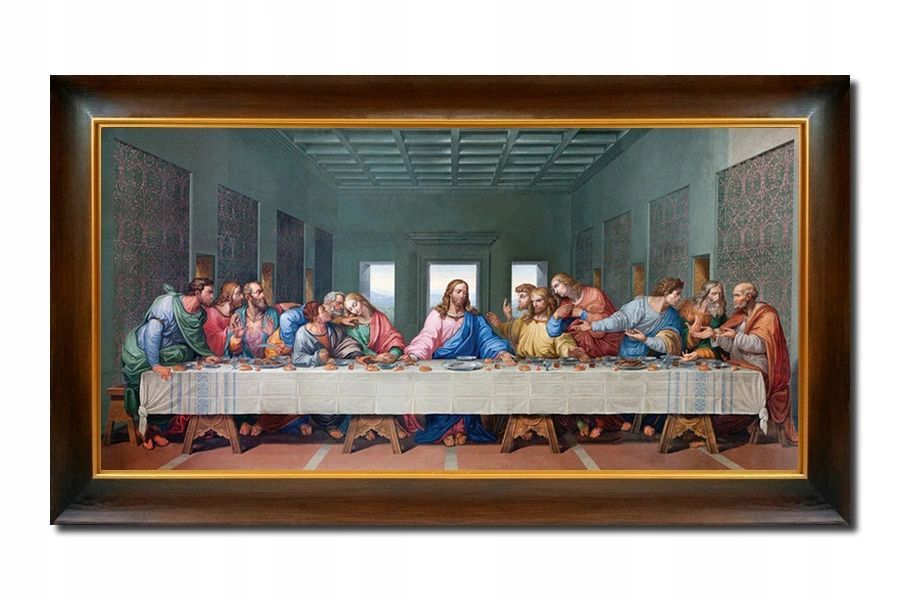 Obraz reprodukcja na płótnie OSTATNIA WIECZERZA L. DA VINCI + RAMA