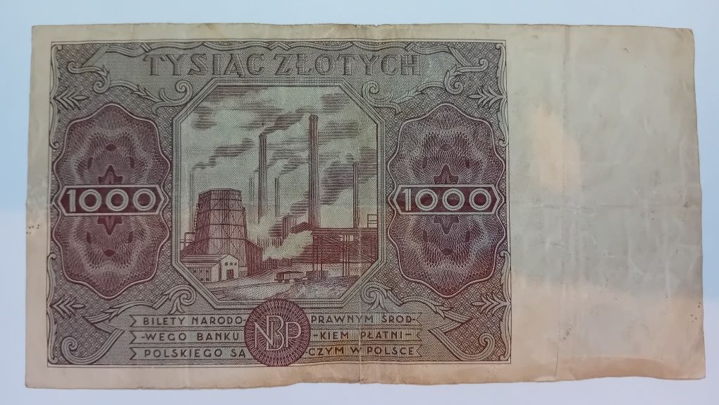 Banknot 1000zł seria D z 1946r