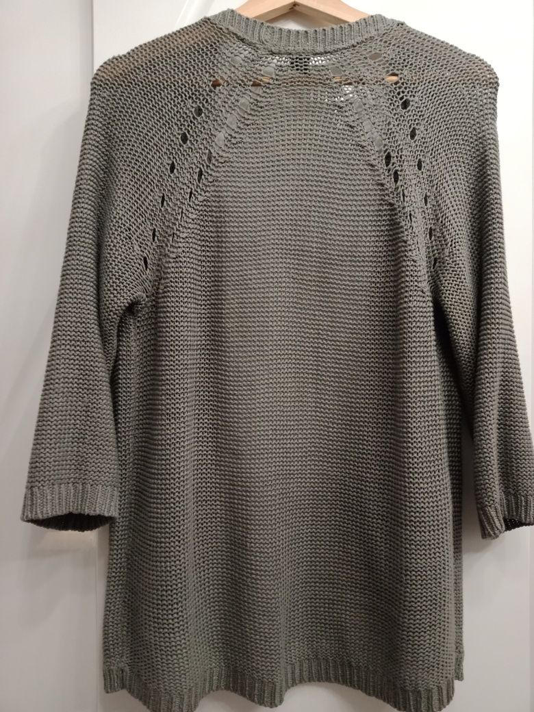 Sweter H&M Basic szary S M klasyk