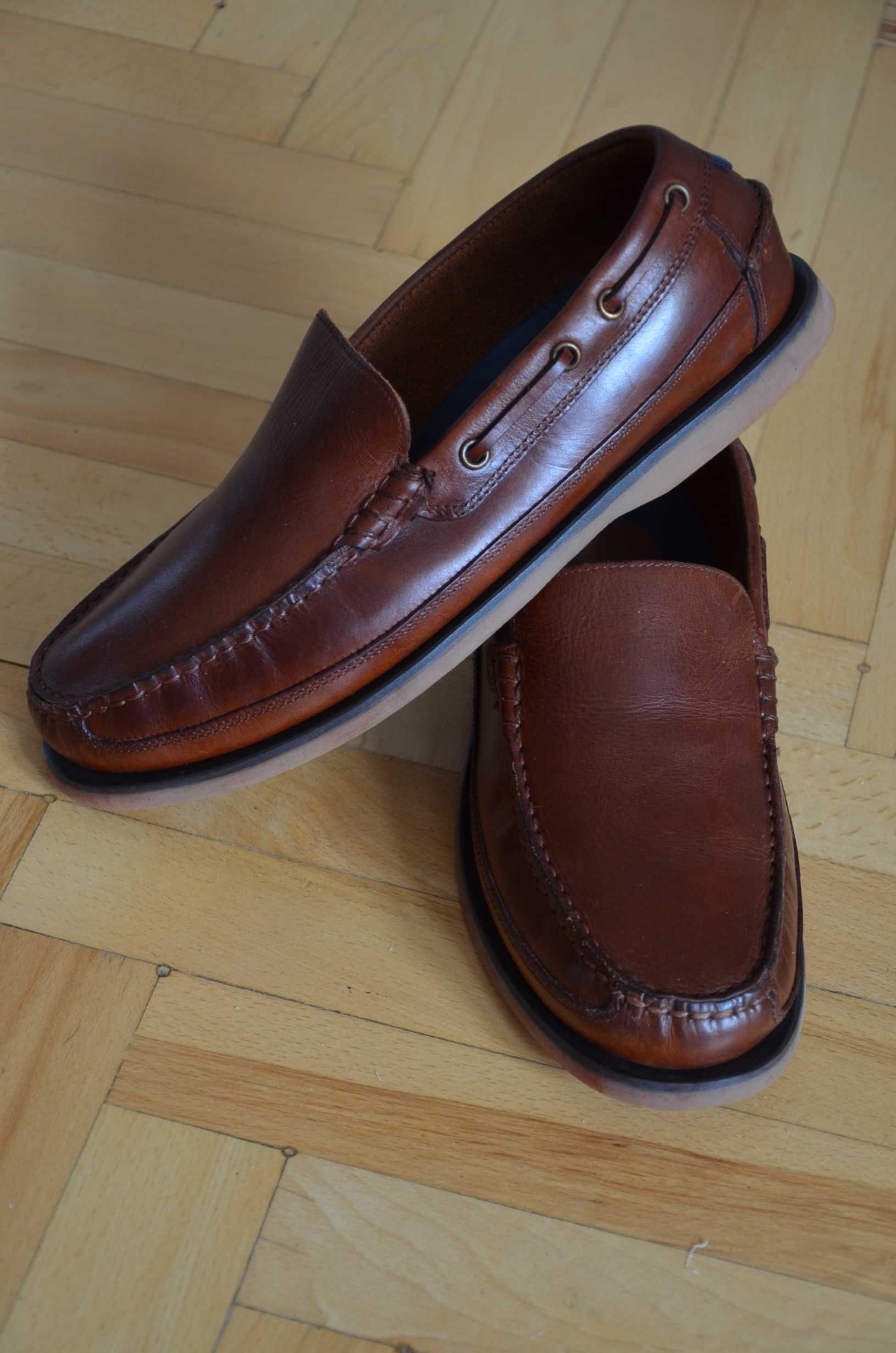 Buty mokasyny Marks&Spencer UK8 wkł.27,5 skórzane superstan