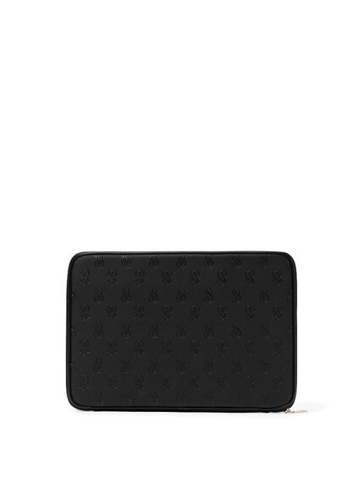 Черный чехол для ноутбука от victoria's secret - embossed monogram