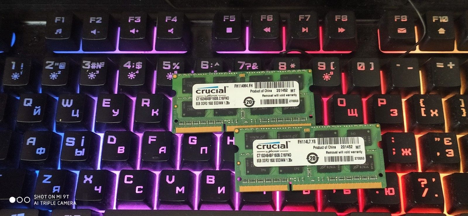 Crucial DDR3L ДДР3 16gb 16гб 1600 MHz (8Гб+8Gb) ноутбука нетбука НОВА