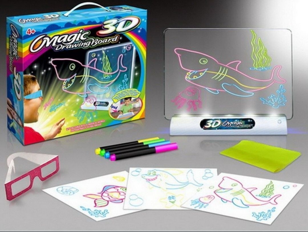 Дошка для малювання з 3D-эффектом риби