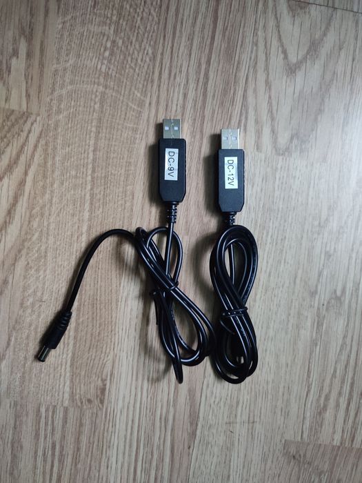 Кабель перетворювач для роутера 5V-12V, 5V-9V від павербанка