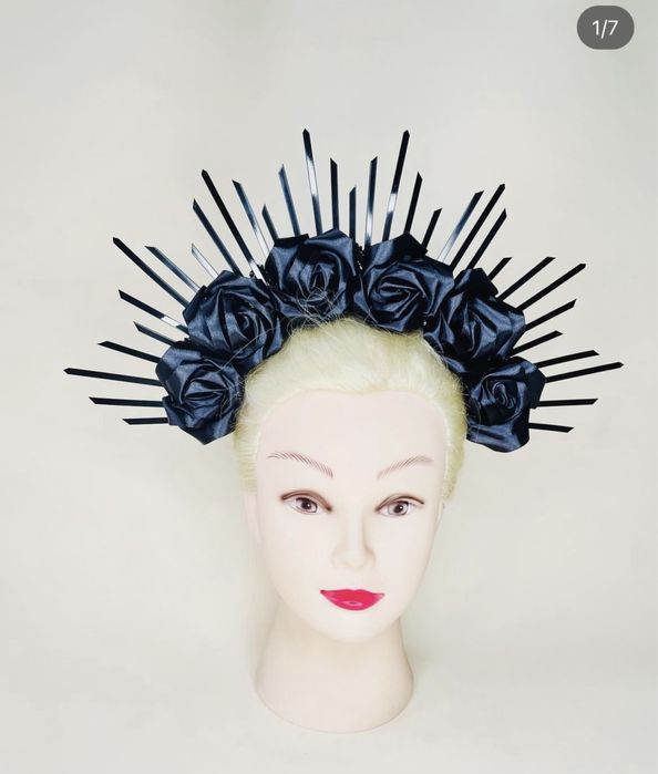 Корона обруч на голову Хелоуін Санта Муерте Хеловін Helloween Хеллоуин