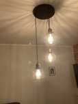 Lampa loft czarna potrojna