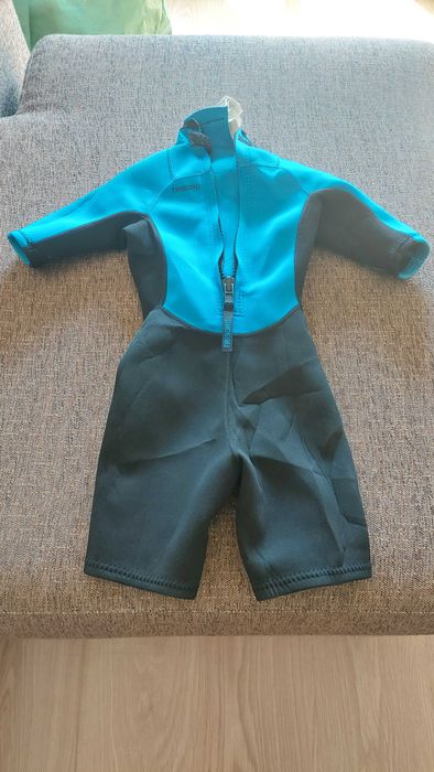 Fato Surf de Verão para Criança Azul Neoprene 1,5 mm TRIBORD 8 anos