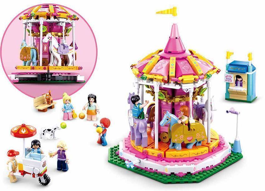 KLOCKI sluban  girl's dream wesołe miasteczko karuzela 762e KOMP. LEGO