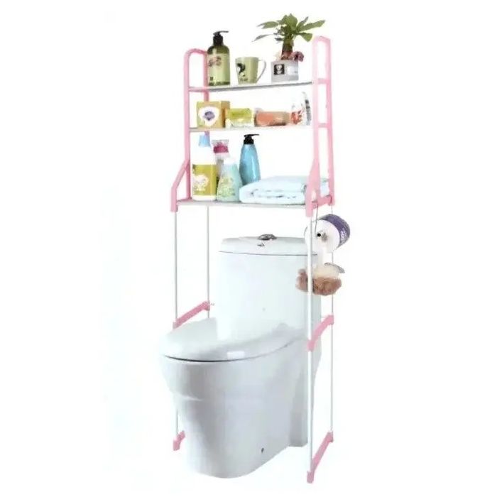 Полиця-стелаж підлоговий над унітазом. РОЖЕВА. Нова!