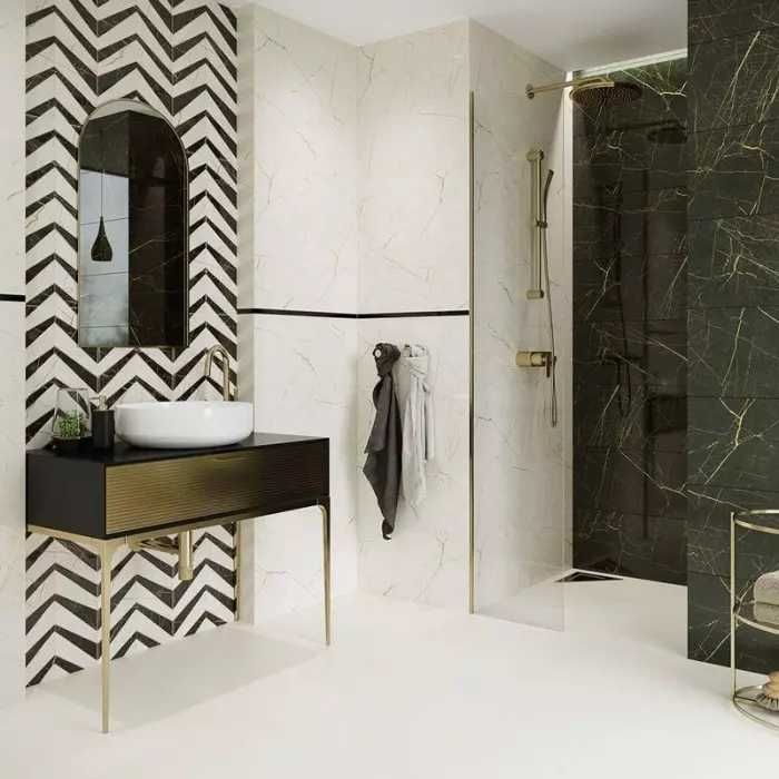 Płytki Glazura FANCY BLACK 30x60 Ścienne Ceramika Paradyż