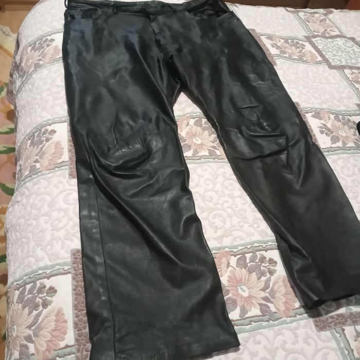 Брюки мужские кожаные