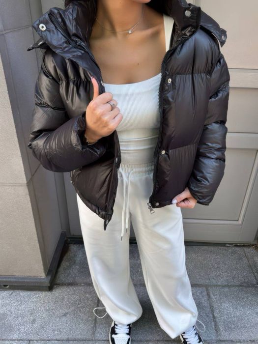 Тепла Куртка-бомбер оверсайз на осінь/зиму. Жіноча Дутик. Нова. Якість